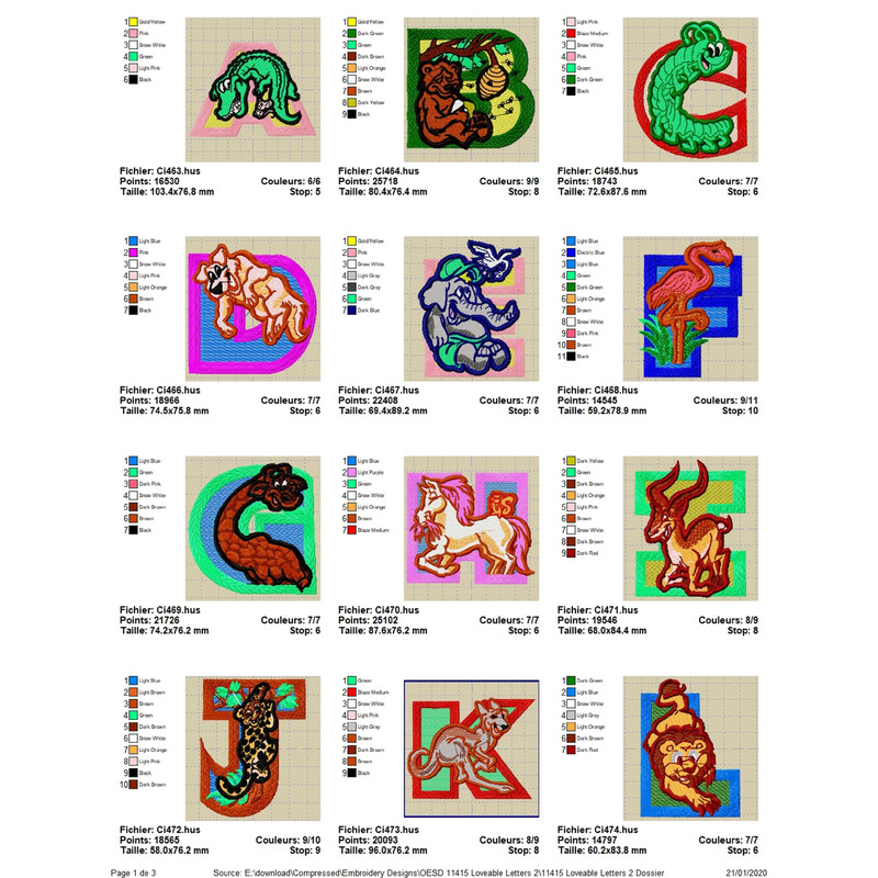 OESD 11415 Loveable Letters 0