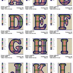 oesd 11652 plaid letter