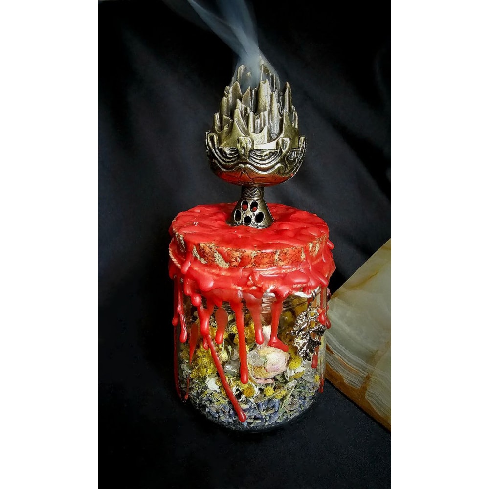 Witch Jar My Strength With Incense 0