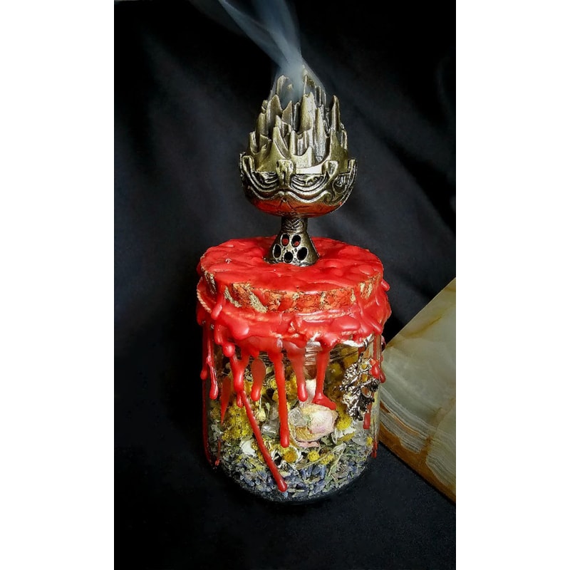 Witch Jar My Strength With Incense 0