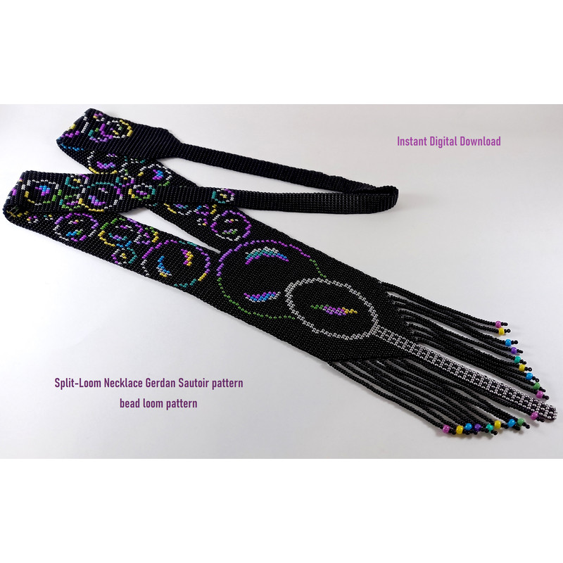 Gerdan SplitLoom Necklace Pattern Bead Loom Weaving Loom Only Patterns Instant Download PDF Fail 1