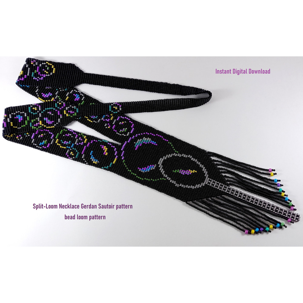 Gerdan SplitLoom Necklace Pattern Bead Loom Weaving Loom Only Patterns Instant Download PDF Fail 2