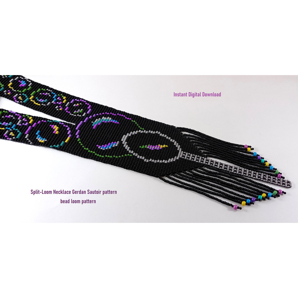 Gerdan SplitLoom Necklace Pattern Bead Loom Weaving Loom Only Patterns Instant Download PDF Fail 5