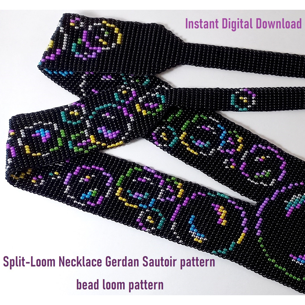Gerdan SplitLoom Necklace Pattern Bead Loom Weaving Loom Only Patterns Instant Download PDF Fail 6