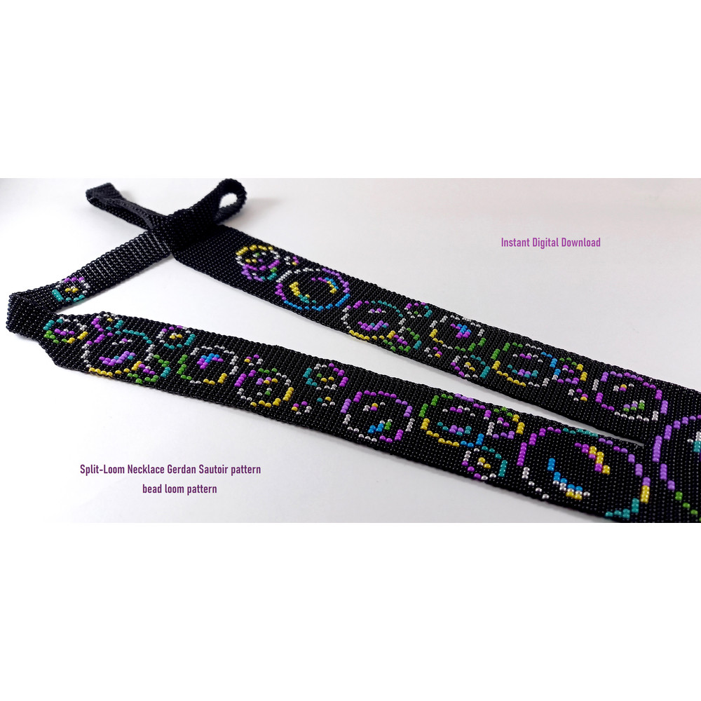 Gerdan SplitLoom Necklace Pattern Bead Loom Weaving Loom Only Patterns Instant Download PDF Fail 7