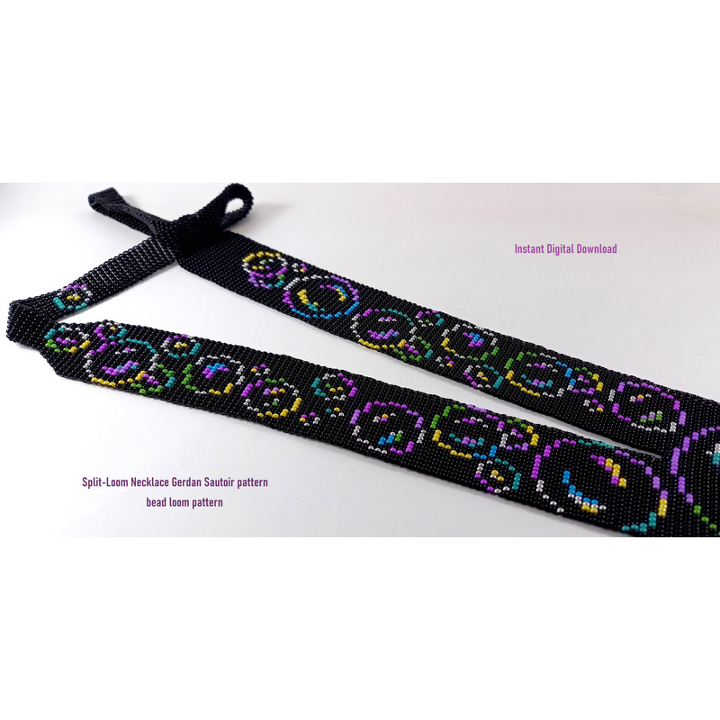 Gerdan SplitLoom Necklace Pattern Bead Loom Weaving Loom Only Patterns Instant Download PDF Fail 7
