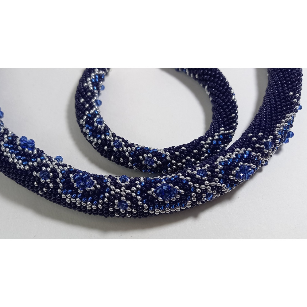 Bead Crochet Rope Patterns Roberta Necklace And Bracelet SingleDoubleEuro CrochetTight Mesh Instant Download PDF 6