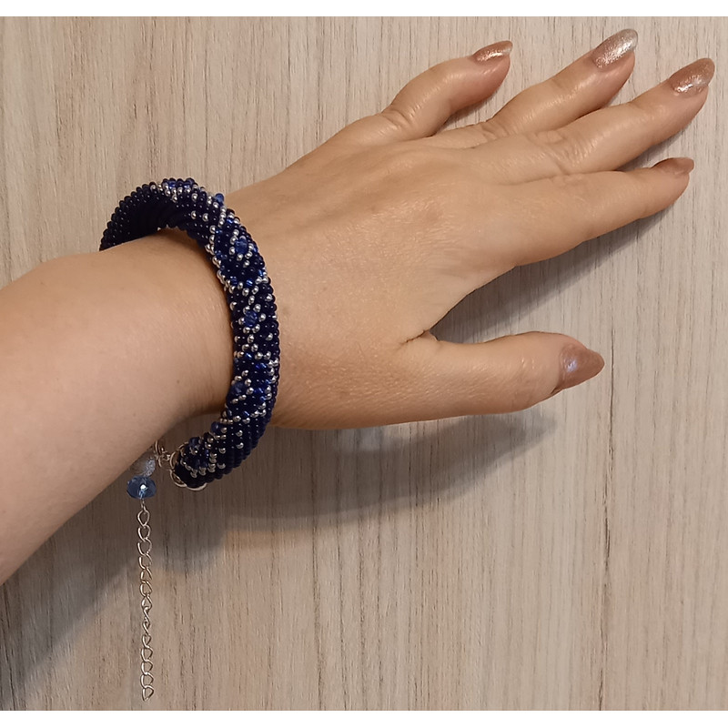 Bead Crochet Rope Patterns Roberta Necklace And Bracelet SingleDoubleEuro CrochetTight Mesh Instant Download PDF 8