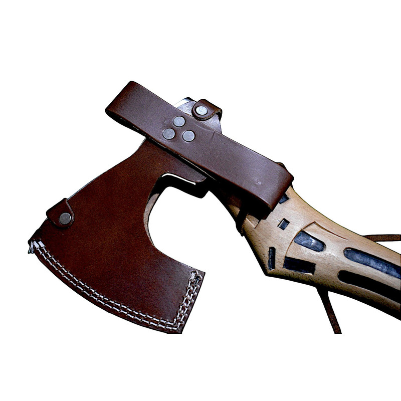 Gift For Him Handcrafted EagleHead Viking Axe Engraved Stainless Steel Blade Carved Wooden Handle 16