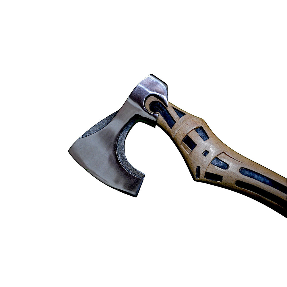 Gift For Him Handcrafted EagleHead Viking Axe Engraved Stainless Steel Blade Carved Wooden Handle 7
