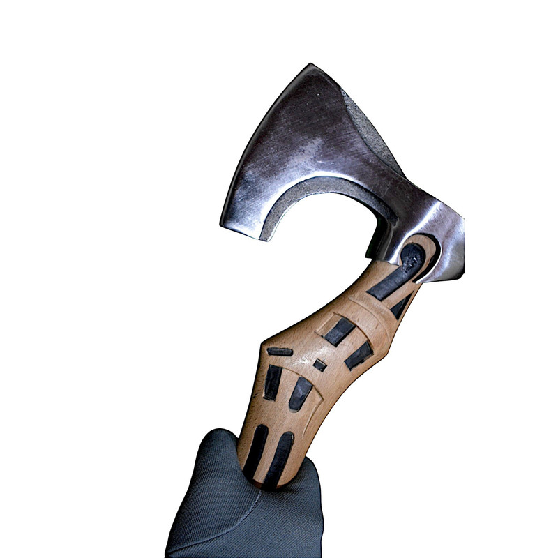 Gift For Him Handcrafted EagleHead Viking Axe Engraved Stainless Steel Blade Carved Wooden Handle 8