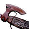 Gift For Him Handcrafted SnakeHead Viking Axe Engraved Stainless Steel Blade Carved Wooden Handle 12
