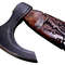 Gift For Him Handcrafted SnakeHead Viking Axe Engraved Stainless Steel Blade Carved Wooden Handle 5