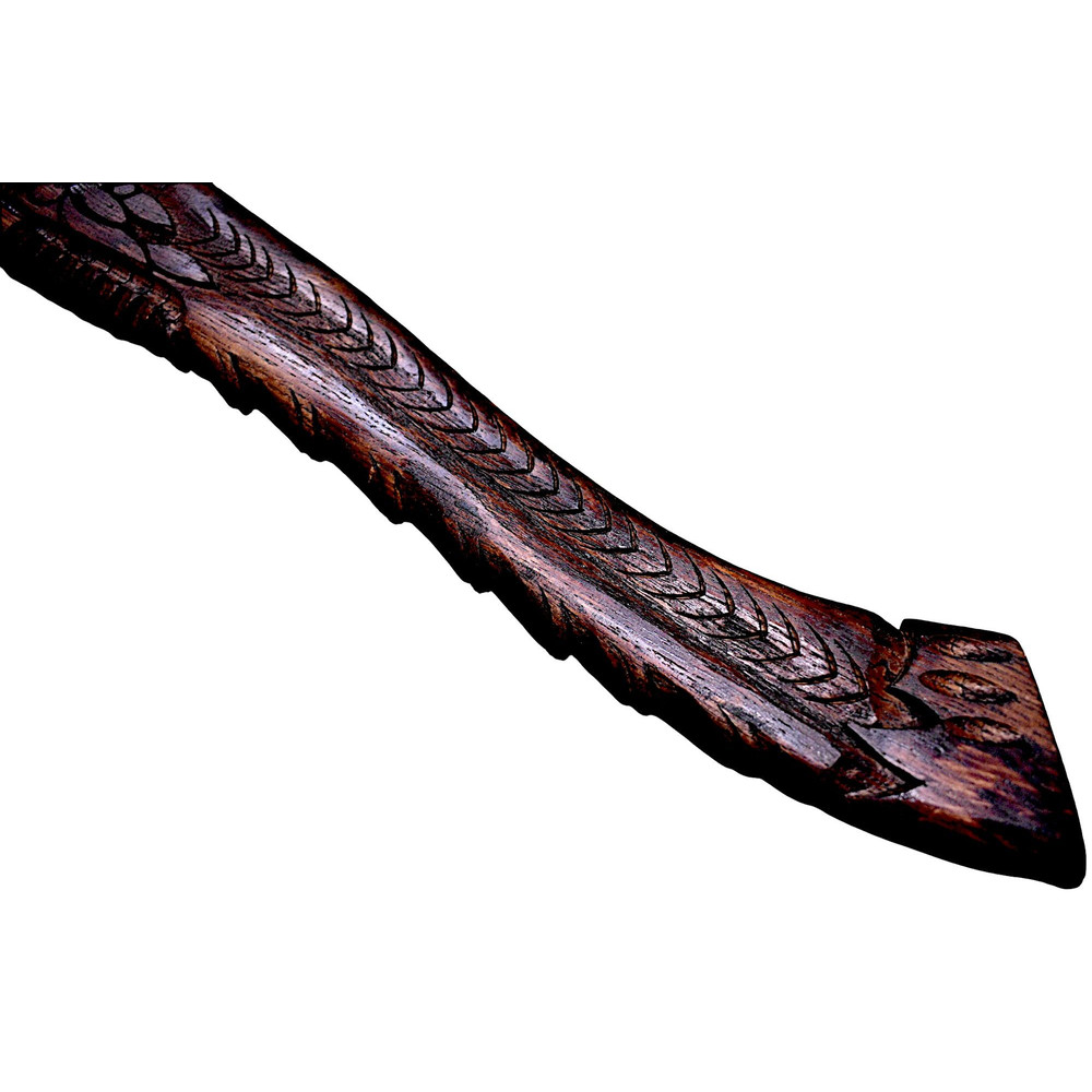 Gift For Him Handcrafted SnakeHead Viking Axe Engraved Stainless Steel Blade Carved Wooden Handle 7