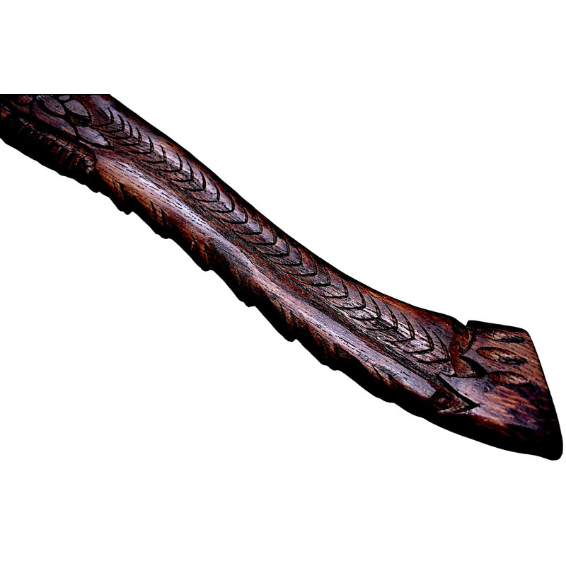 Gift For Him Handcrafted SnakeHead Viking Axe Engraved Stainless Steel Blade Carved Wooden Handle 7