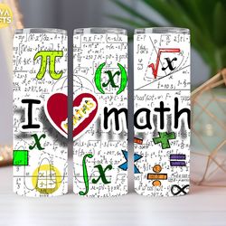i love math 20oz & 30oz tumbler wrap, trending tumbler sublimation, best seller tumbler png, popular tumbler wrap