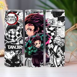 demon slayer png 20oz & 30oz tumbler wrap, tumbler sublimation, best seller tumbler, popular tumbler wrap