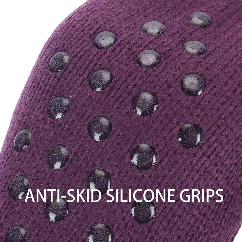 Cozy Men Women Winter Sherpa Fleecelined Fuzzy Thermal Slipper Socks Lake Blue Indor Hot 5