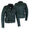Men Old School Police Style Motorcycle Leather Jacket 2 Ammo Pocket 6XL 2