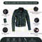 Men Old School Police Style Motorcycle Leather Jacket 2 Ammo Pocket 6XL 3