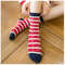Christmas Breathable Bamboo Red Warm Comfortable Lightweight Casual Cotton Socks For Women 1