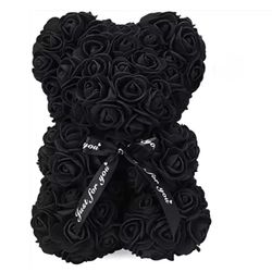 artificial flower eternal rose teddy bear black for mom mother's day birthday valentine's day anniversary