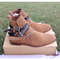 Handmade Camel Brown Color Original Suede Stylish High Ankle Rounded Embroided Strap With Steel Chain Jodhpurs Boots 4