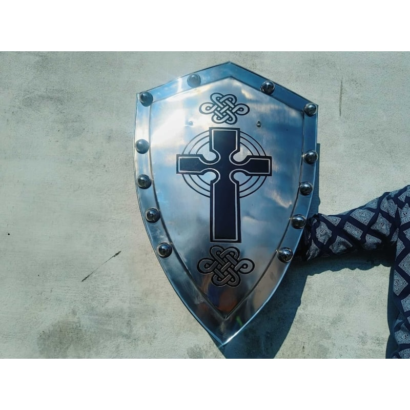 Medieval Knight Cross Shield, Medieval Knight Crusader Cross | Inspire ...
