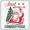 Just Waiting For Christmas Santa PNG SVG Christmas Santa Claus Design For Graphic Tees Christmas PngTote Bag Sticker 0