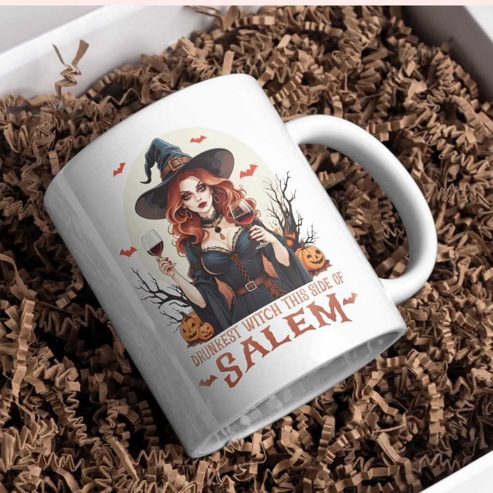 Drunkest Witch This Side Of Salem Png Girls Trip Salem Png Retro Halloween Png 3