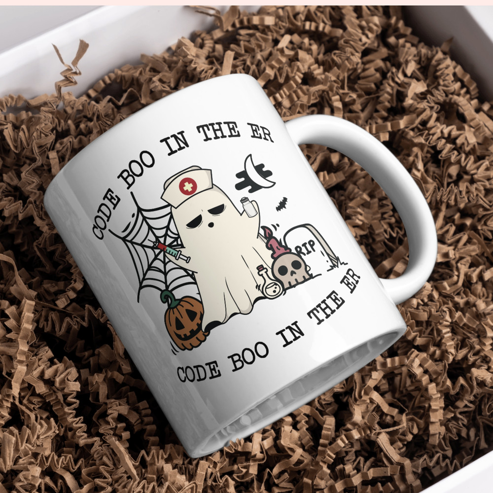 Ghost ER Nurse Svg Spooky Nurse Svg Halloween N PNG Sublimation Design Digital Download 3