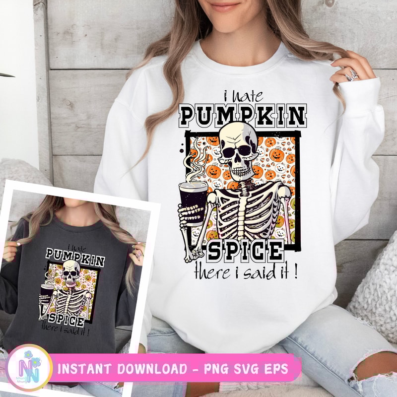 I Hate Pumpkin Spice Png Pumpkin Clipart Leopard PumpkinAutumn Png Fall Sublimate Design Png 2
