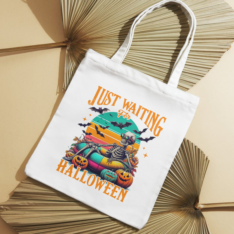 Just Waiting For Halloween PNG Funny Halloween Png Spooky Summer Halloween Sublimation Design 3