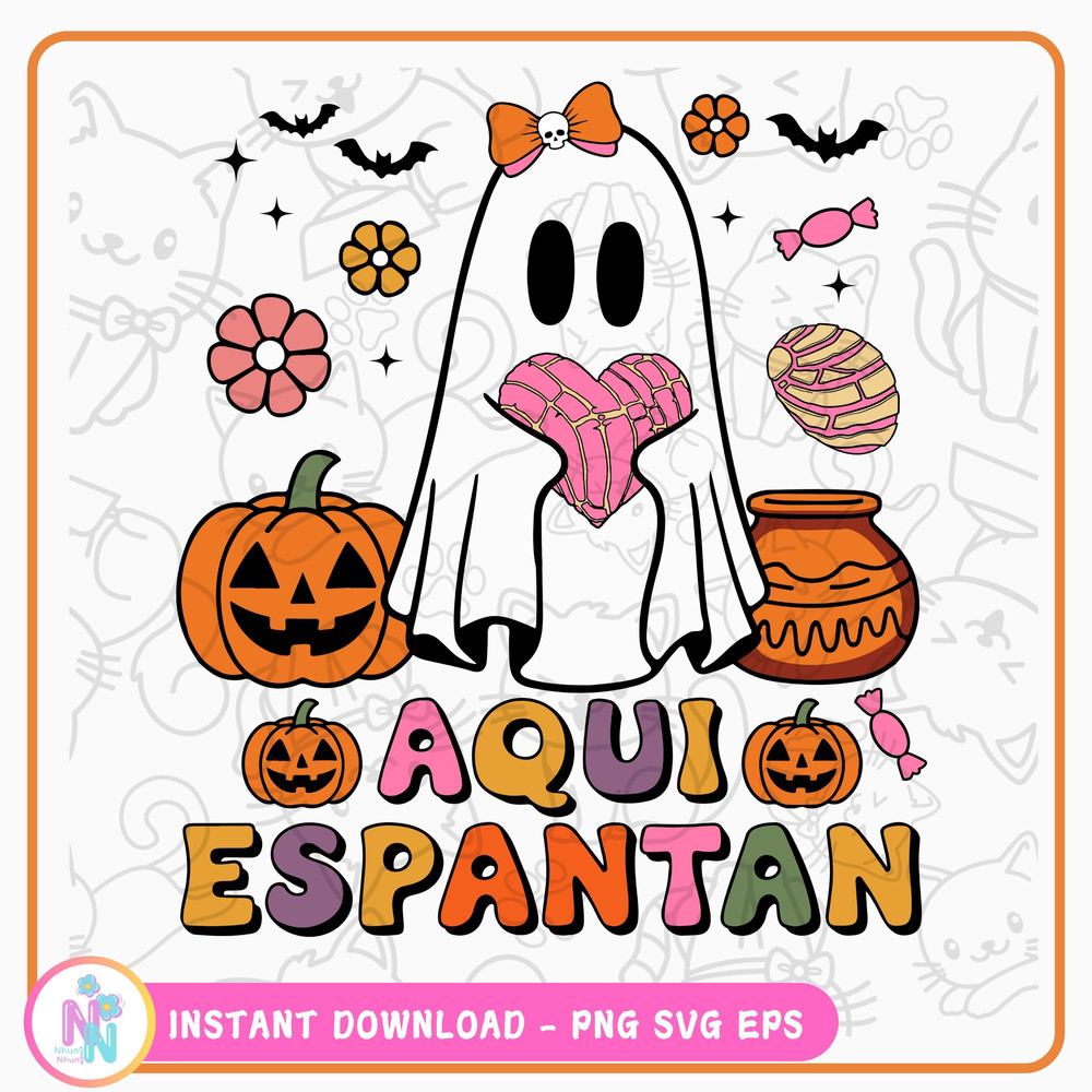 Aqui Espantan Png Spooky Conchas Png Pantasmas Png Spanish Halloween Spooky Latina Mexican Conchas 0