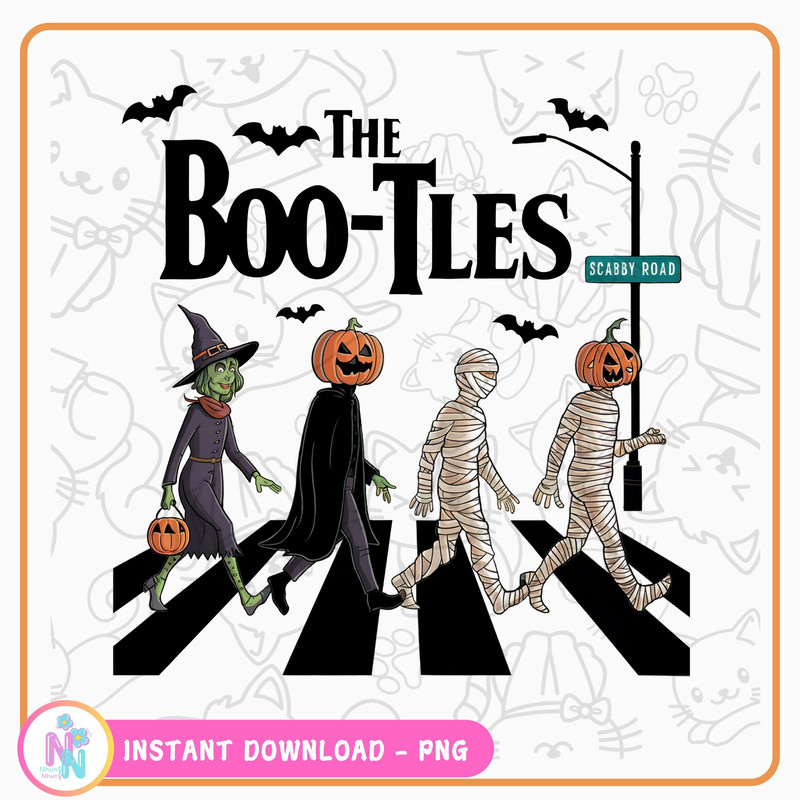 The Bootles Parody Halloween Png Trick Or Treat Digital Downloads Abbey Road Sublimation Design Vampire Witch Mummy 0