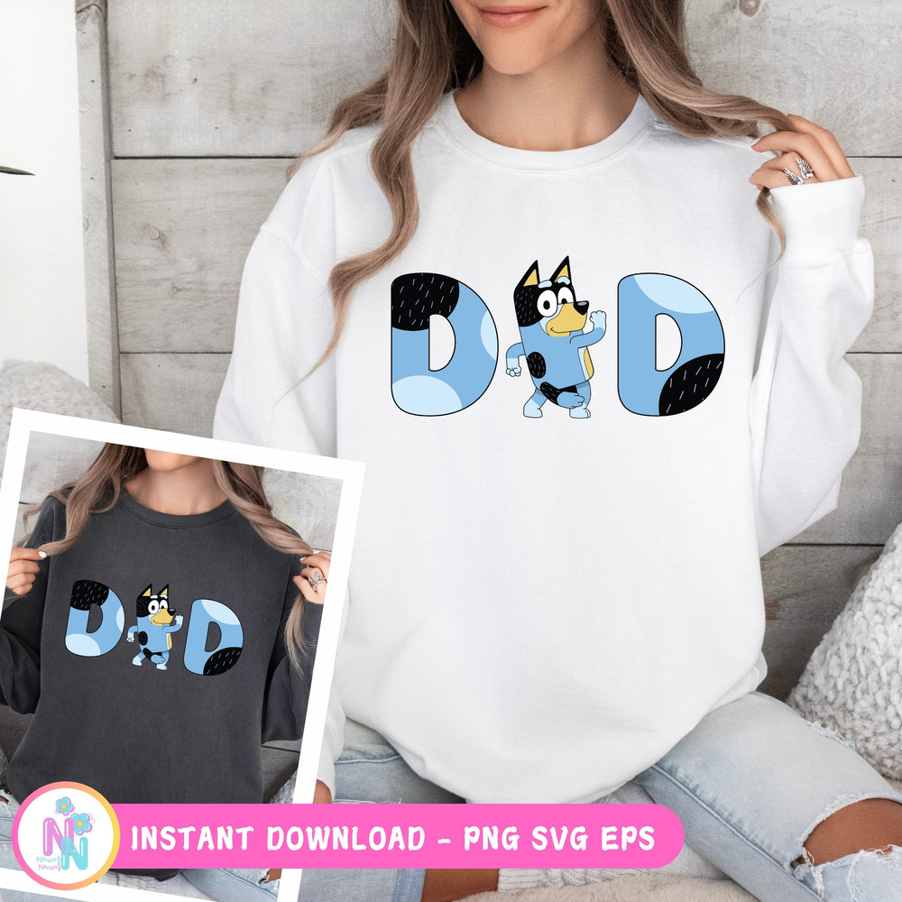 Dad Bluey PNG PDF SVG Eps Dxf For Your Custom Designs 1
