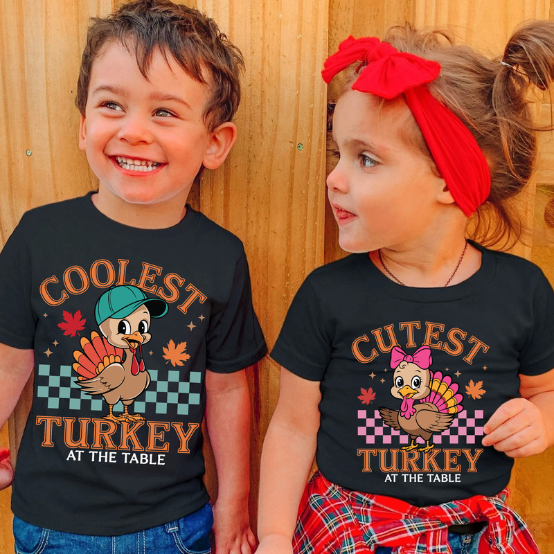 Coolest Turkey At The Table Png Svg Thanksgiving Toddler Svg Boy And Girl Thanksgiving Kids Png 1