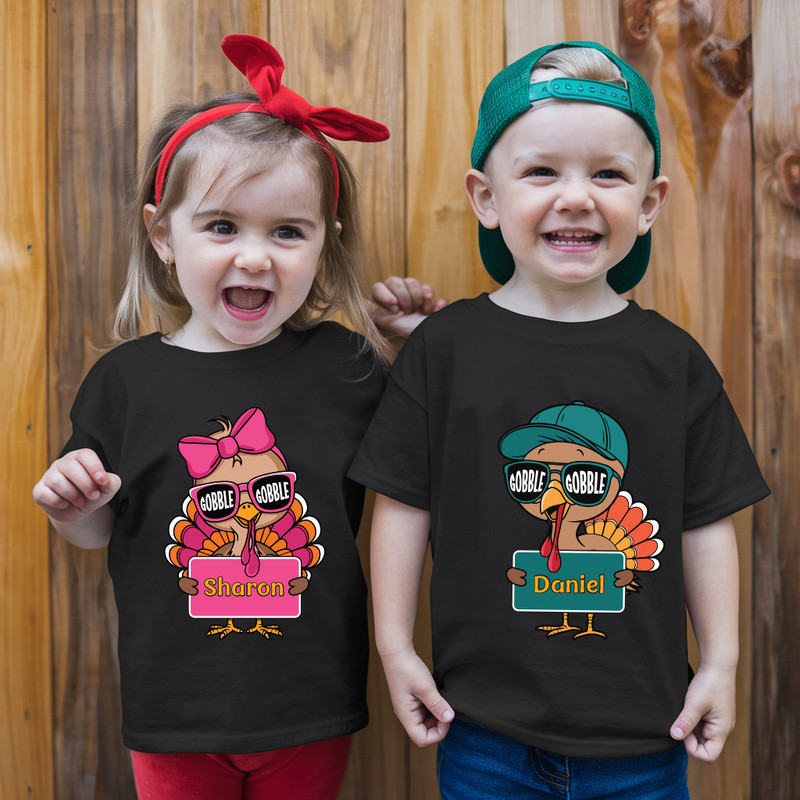 Custom Turkey Thanksgiving Png Svg Custom Turkey Kids Png Toddler Turkey Shirt Design 2