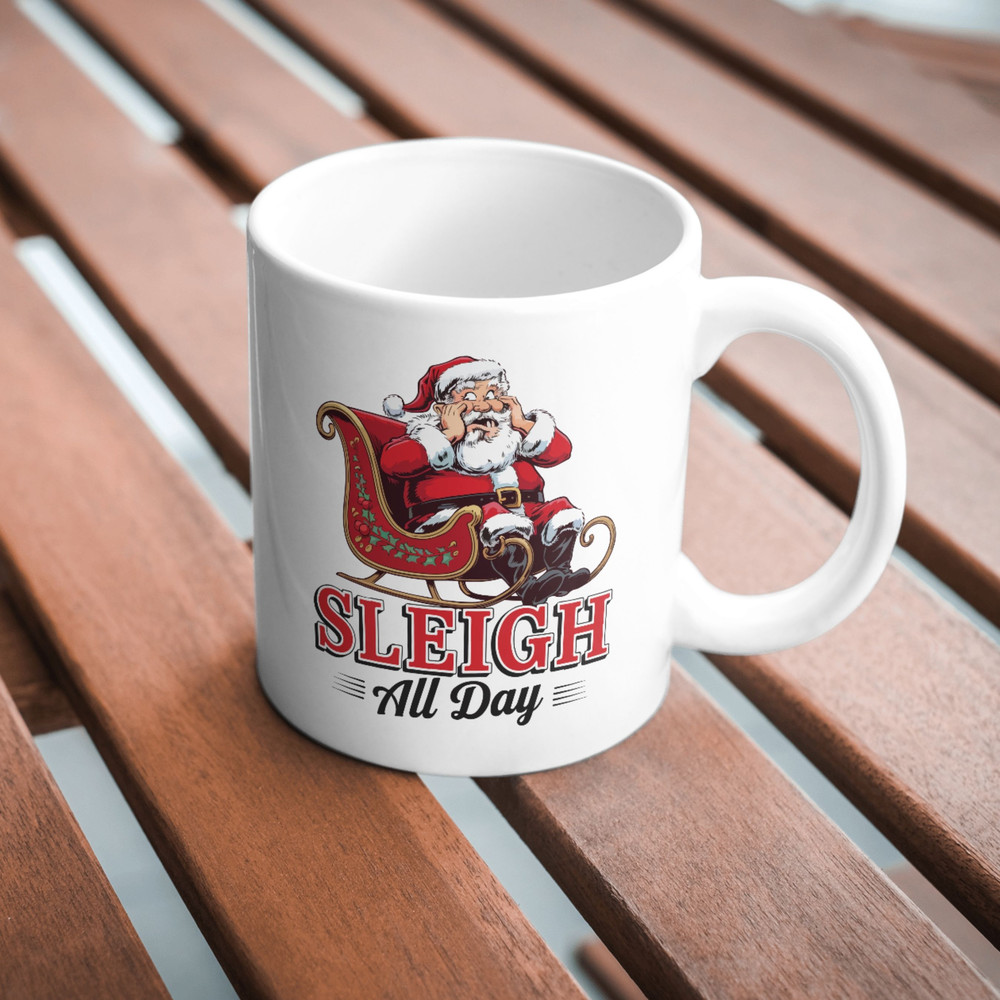 Scared Santa Claus PNG A Hilarious And Fearful Holiday Design 2