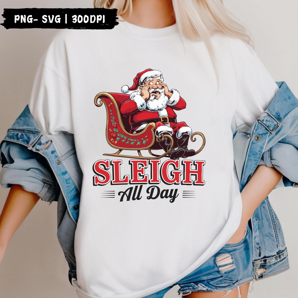 Scared Santa Claus PNG A Hilarious And Fearful Holiday Design 3