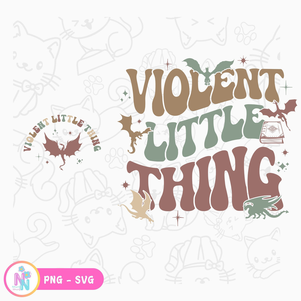 Violent Little Thing PNG SVG Dragon Ride Design Xaden Riorson Fan Clipart 0