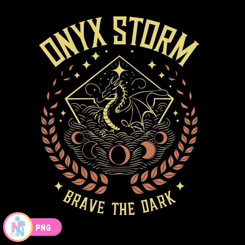 Onyx Storm Inspired SVG PNG Fourth Wing Shirt Design 0