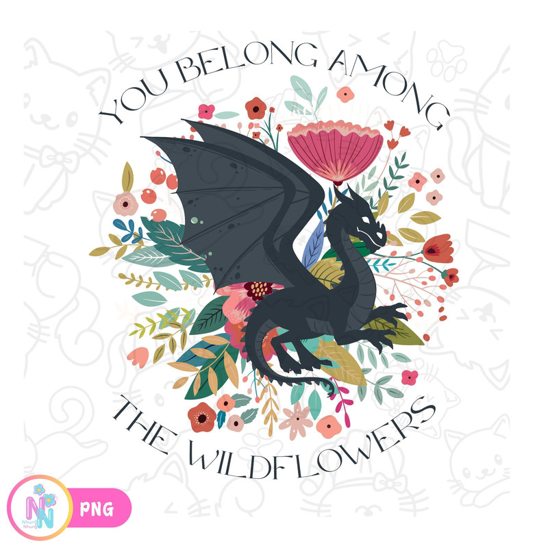 Abraxos Flower Png Fantasy Dragon Bookish Png Boho Wildflowers Cottagecore Png 0