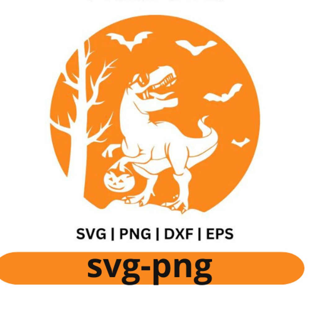 TREX Dinosaur Halloween SVG Cut File For Cricut Silhouette 0