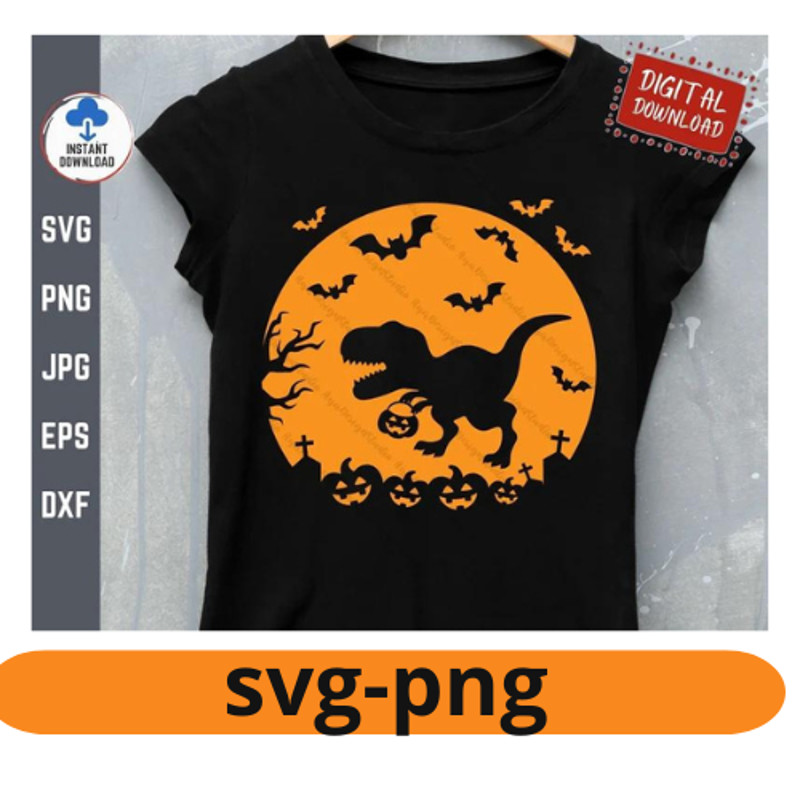 TREX Dinosaur Halloween SVG Cut File For Cricut Silhouette 1