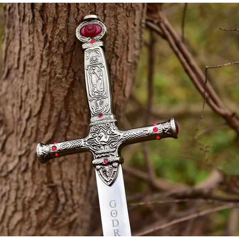Harry Potter Wizard Godric Gryffindor Replica Sword 34 With Leather Sheath 2