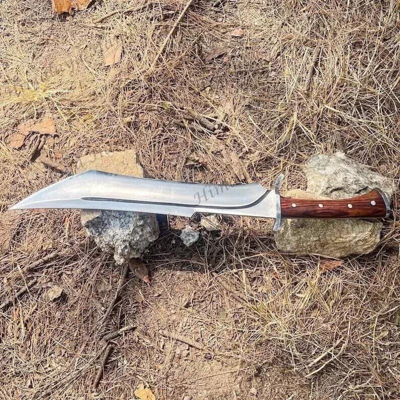 Custom Handmade 1095 Steel Blade Tactical Splitter Knife Hunting Knife Sheath 2