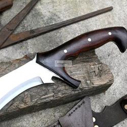 custom handmade carbon steel blade kukri machete knife | hunting knife camping