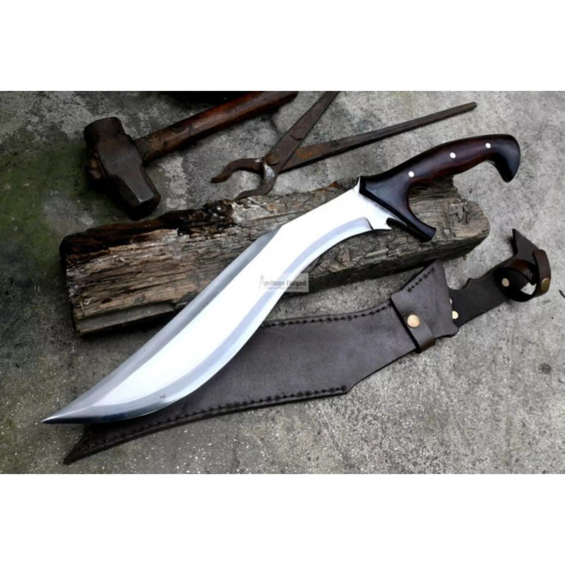Custom Handmade Carbon Steel Blade Kukri Machete Knife  Hunting Knife Camping 4