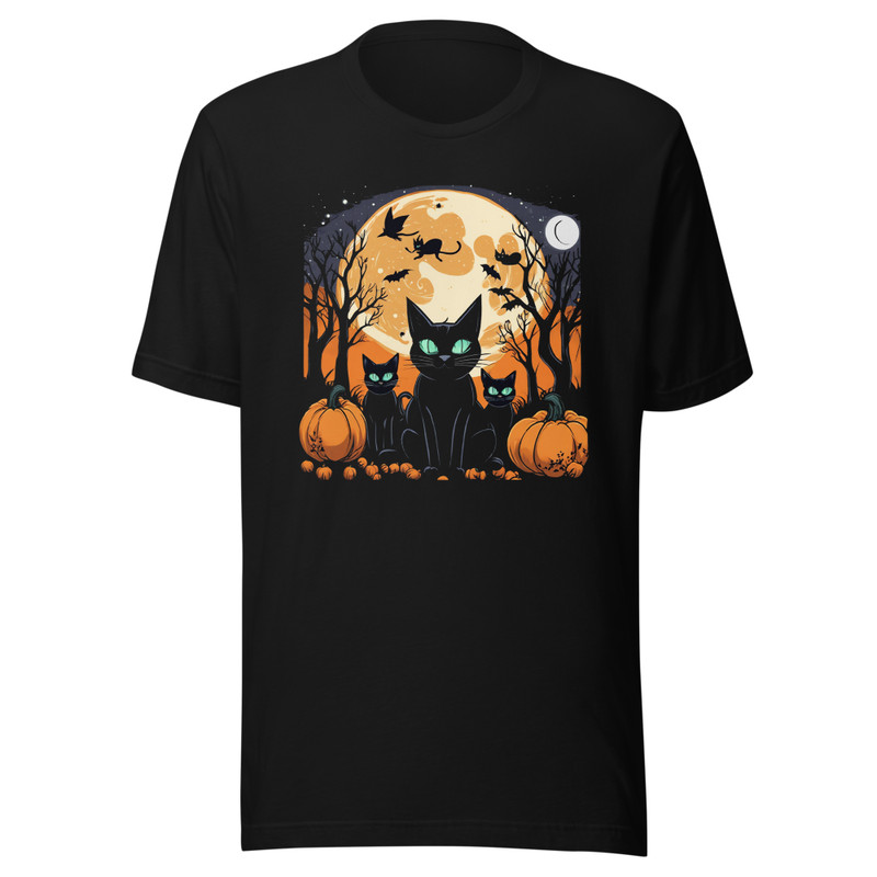Black Cat Halloween Costume Fall Autumn Season Tshirt 2